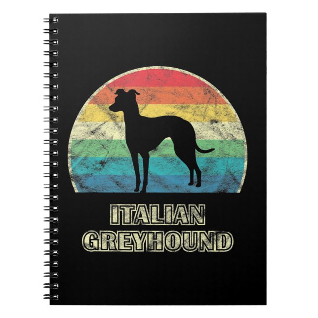 italiansk greyhound-hund anteckningsbok (Framsidan)