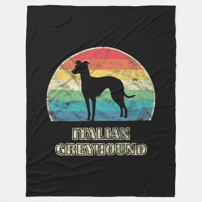 italiansk greyhound-hund fleecefilt (Framsidan)