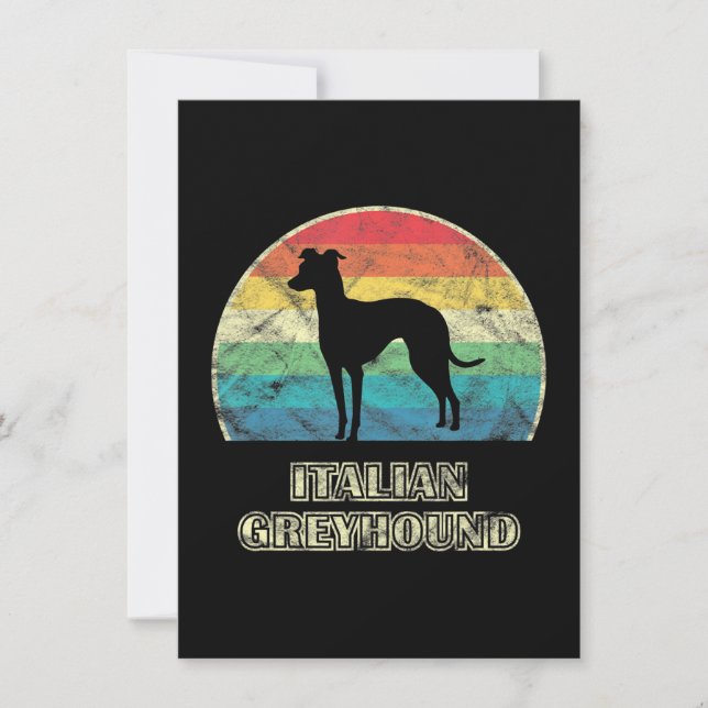 italiansk greyhound-hund tack kort (Framsida)