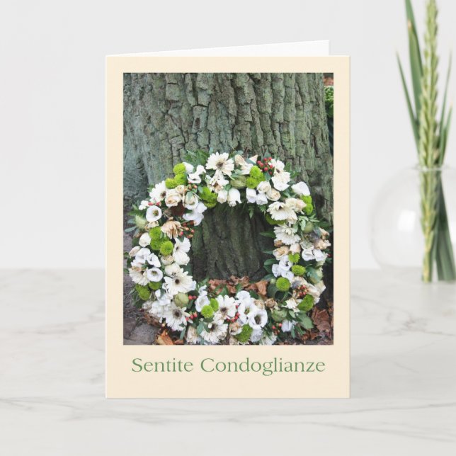 italiansk symati Sentite Condoglianze Kort (Framsida)