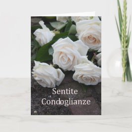 italiansk symati Sentite Condoglianze Kort
