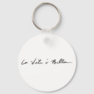 italianskt citat la vita é bella nyckelring