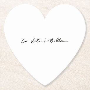 italianskt citat la vita é bella Stone underlägg Papper