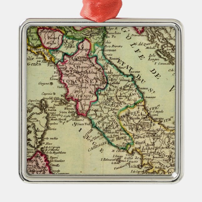 Italien 13 julgransprydnad metall (Framsidan)