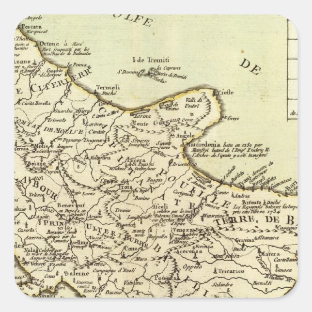 Italien 14 fyrkantigt klistermärke (Framsida)