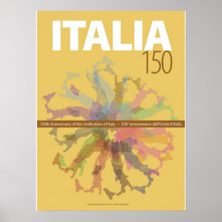 Italien 150-årsdagen av Poster om enande