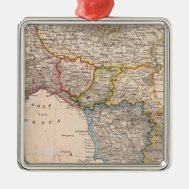 Italien 15 julgransprydnad metall (Framsidan)