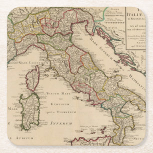 Italien 16 underlägg papper kvadrat