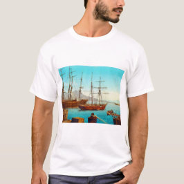 Italien 1800-tal i Neapel-hamn T Shirt