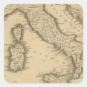 Italien 18 fyrkantigt klistermärke