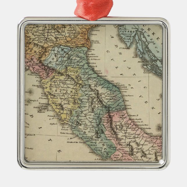 Italien 19 julgransprydnad metall (Framsidan)