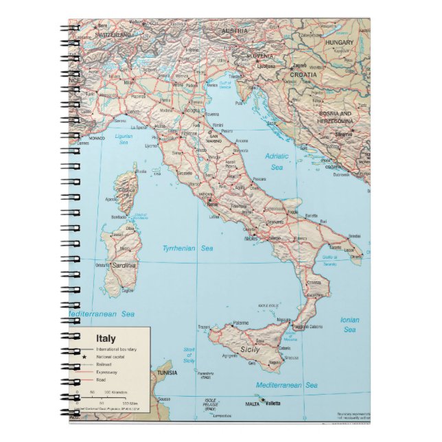 Italien 1 anteckningsbok med spiral (Framsidan)