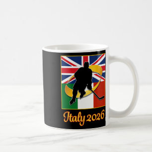 Italien 2026 Ishockey Storbritannien Italien Flagg Kaffemugg