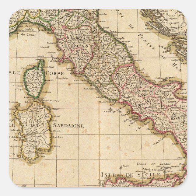 Italien 29 fyrkantigt klistermärke (Framsida)