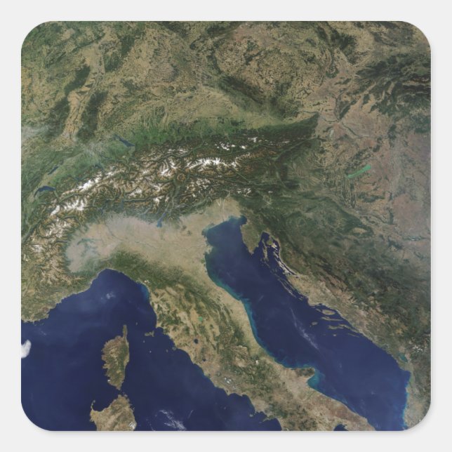 ITALIEN 2 FYRKANTIGT KLISTERMÄRKE (Framsida)