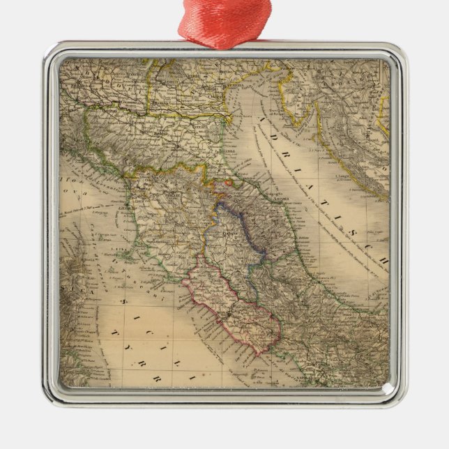 Italien 2 julgransprydnad metall (Framsidan)