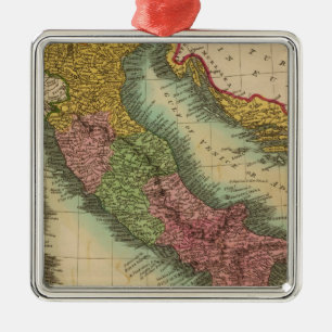 Italien 3 julgransprydnad metall