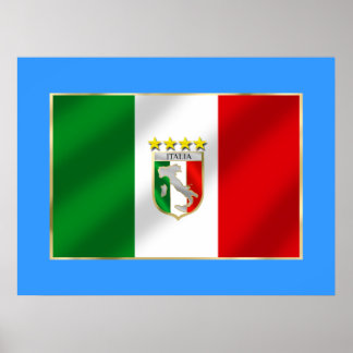 Italien 4 gånger världsmästerskjortor och gåvor poster