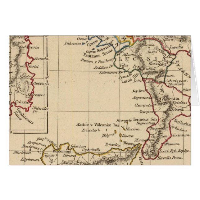 ITALIEN 4 HÄLSNINGSKORT (Framsidan Horizontal)