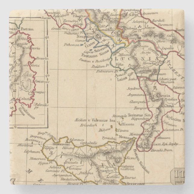 Italien 4 underlägg sten (Framsidan)