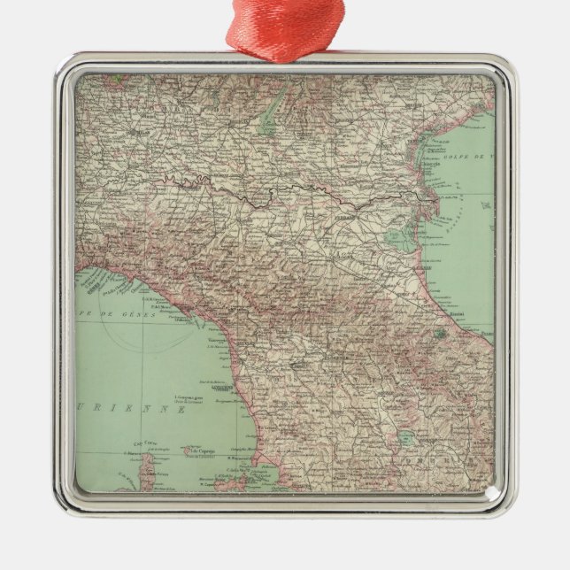 Italien 7 julgransprydnad metall (Framsidan)