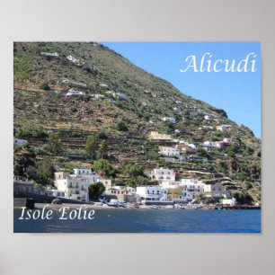 Italien - Aeoliska öarna - Alicudi - Poster