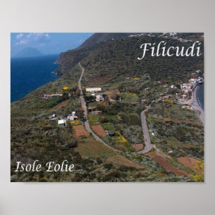 Italien - Aeoliska öarna - Filicudi - Poster
