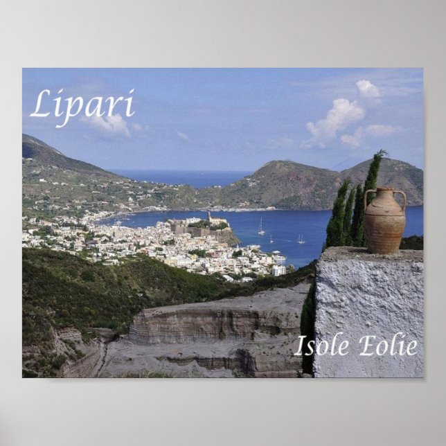Italien - Aeoliska öarna - Lipari - Poster (Framsidan)