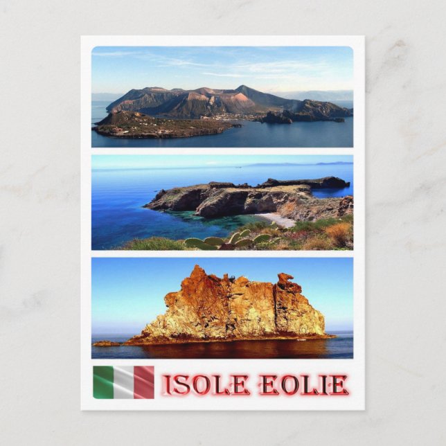 Italien - Aeoliska öarna - Moasik - Vykort (Framsida)