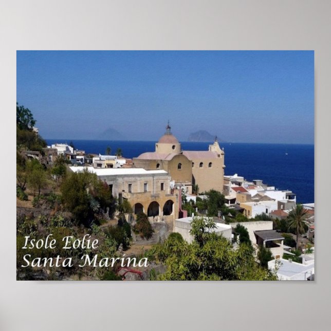 Italien - Aeoliska öarna - Salina-ön - Poster (Framsidan)