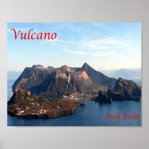 Italien - Aeoliska öarna - Stromboli Volcano - Poster