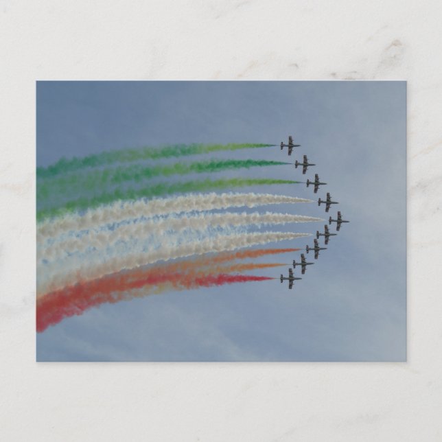 Italien AirForce Frecce Tricolori Italiano Flagga Vykort (Framsida)