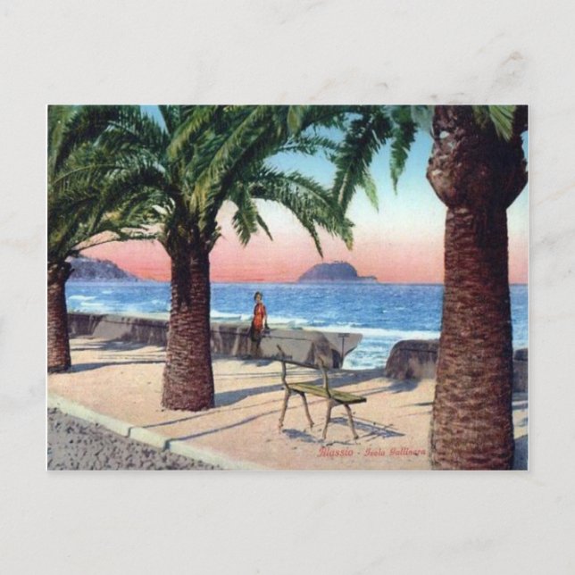 Italien, Alassio Esplanade Vykort (Framsida)