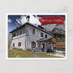 Italien alpine hut Baion - Elio Boni - Dolomiti - Vykort