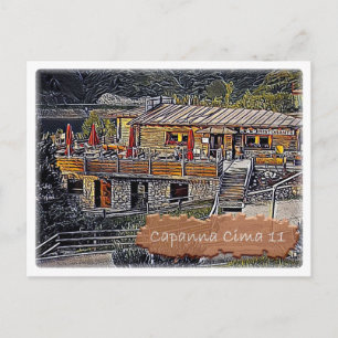 Italien - alpinhut Capanna Cima 11 - Dolomiti Vykort