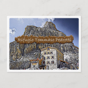 Italien - alpint hut Tommaso Pedrotti - Dolomiti - Vykort