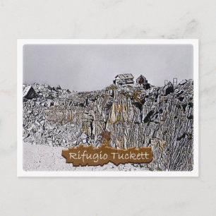 Italien - alpint hut Tuckett - Dolomiti - Vykort