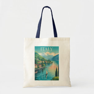 Italien Amalfi-kusten Illustration Resa Konst Vint Tygkasse