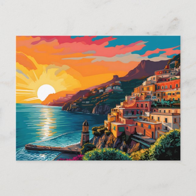 Italien Amalfi kusten Vykort (Framsida)