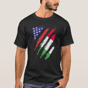 Italien American Grown Flagga USA Patriot Heritage T Shirt
