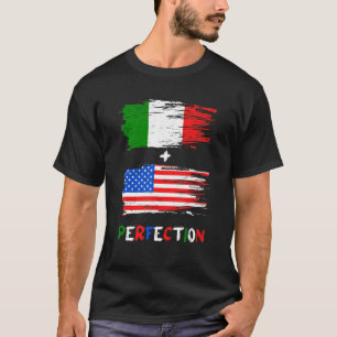 Italien Amerika Italienska Flagga Perfection Foo T Shirt