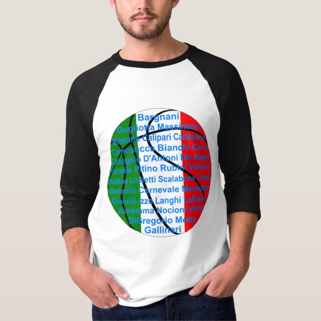 Italien-Amerikanska Basketspelare T Shirt (Framsida)
