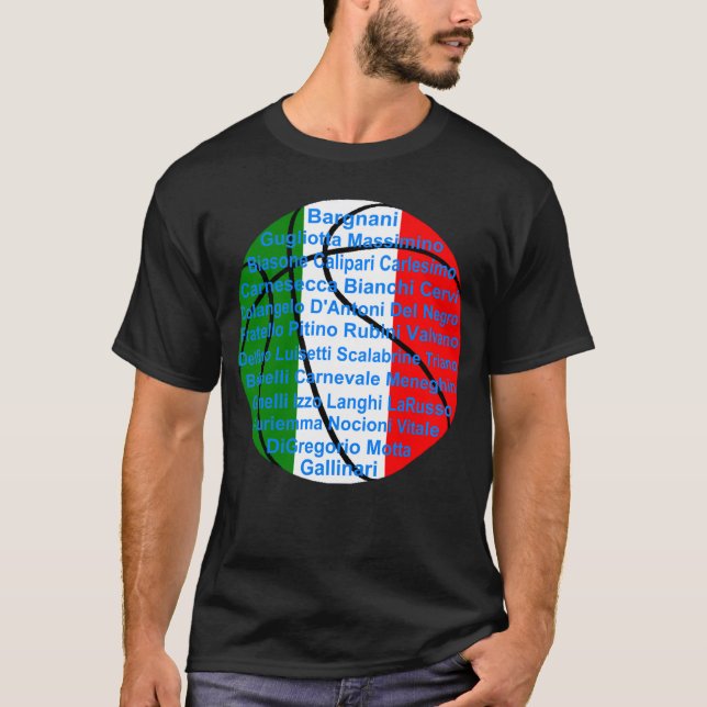 Italien-Amerikanska Basketspelare T Shirt (Framsida)