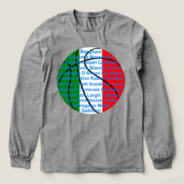 Italien-Amerikanska Basketspelare T Shirt (Design framsida)