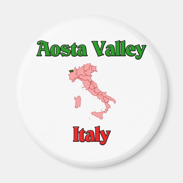 Italien Aosta Valley Magnet (Framsidan)