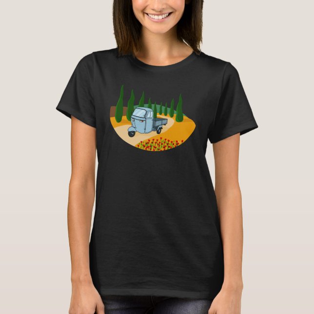 Italien Ape Classic Tuscany T Shirt (Framsida)