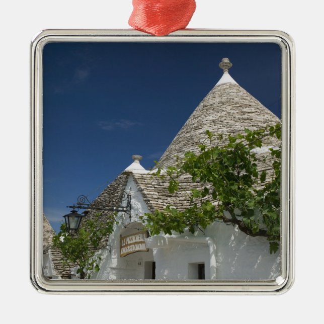 Italien, Apulien, Alberobello, Terra dei Trulli, 2 Julgransprydnad Metall (Framsidan)