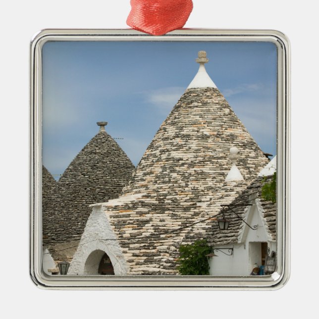 Italien, Apulien, Alberobello, Terra dei Trulli Julgransprydnad Metall (Framsidan)