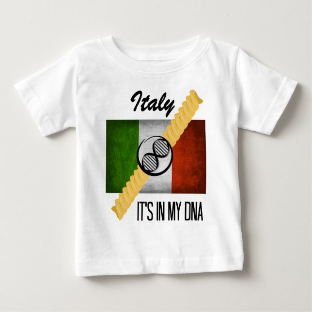 Italien är det i min italienska flagga Rotini för T Shirt (Framsida)
