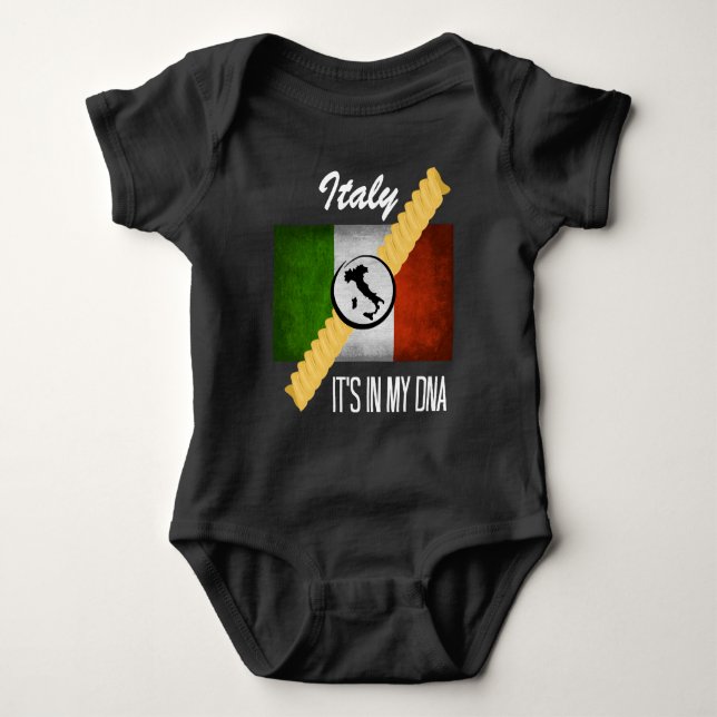 Italien är det i min italienska flagga Rotini för T Shirt (Framsida)